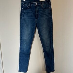 Rag & Bone Women's Nina High Rise Skinny Jeans In Topaz Blue Size: 30